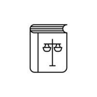 Gesetz, Buch, Hammer Vektor Symbol Illustration