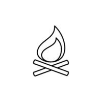 Lagerfeuer, Feuerwehrmann Vektor Symbol Illustration