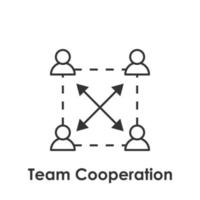 team, arbete, pil vektor ikon illustration