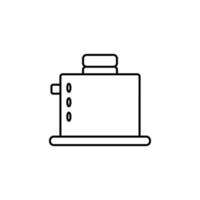 Toaster einfach Linie Vektor Symbol Illustration