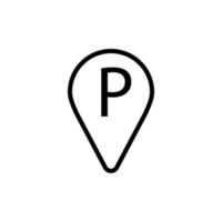 Stift Parkplatz Vektor Symbol Illustration