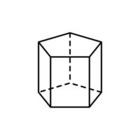 geometrisch Formen, fünfeckig Prisma Vektor Symbol Illustration