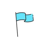 Flagge, Start, Sport Vektor Symbol Illustration