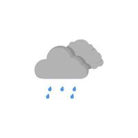moln svärm ljus regn droppar vektor ikon illustration
