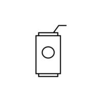 Limonade Bank einfach Linie Vektor Symbol Illustration