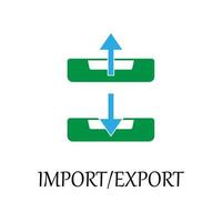 färgad importera exportera vektor ikon illustration