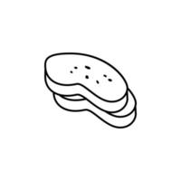 geschnitten Brot Vektor Symbol Illustration