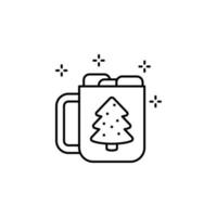 Tasse, Baum, Kakao Vektor Symbol Illustration