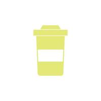 Plastik Tasse zum Kaffee Vektor Symbol Illustration