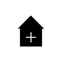 hinzufügen ein Haus Vektor Symbol Illustration