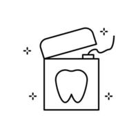 Dental Zahnseide, Hygiene Vektor Symbol Illustration