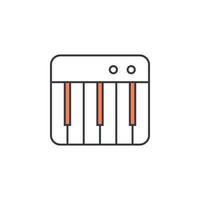 Synthesizer Schlüssel Vektor Symbol Illustration