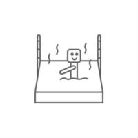 Sauna, Mann Vektor Symbol Illustration