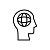 Kopf Globus Vektor Symbol Illustration