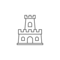 mittelalterlich, Schloss Vektor Symbol Illustration