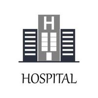 färgad sjukhus byggnad vektor ikon illustration