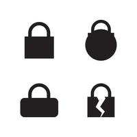 Schlüssel und sperren Symbol Vorhängeschloss Logo und Symbol Vektor Design
