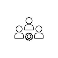 personal förvaltning mekanism vektor ikon illustration