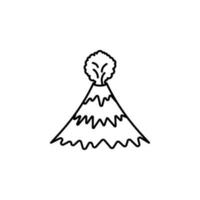 vulkan, lava vektor ikon illustration
