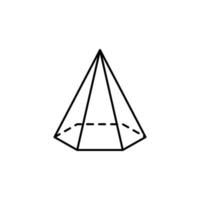 geometrisch Formen, sechseckig Pyramide Vektor Symbol Illustration