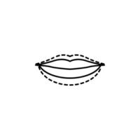 Plastik Lippen Vektor Symbol Illustration