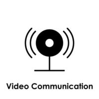 Netz Kamera, Video Kommunikation Vektor Symbol Illustration