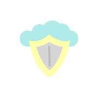 moln, skydda vektor ikon illustration