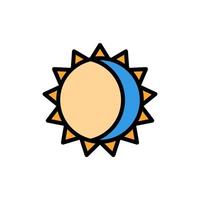 Mond Sonne Vektor Symbol Illustration