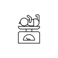 Baby Gewicht, Baby Vektor Symbol Illustration