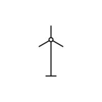 Windmühle Gliederung Vektor Symbol Illustration