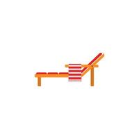 Chaiselongue eben Vektor Symbol Illustration