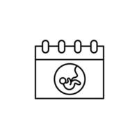 kalender, bebis vektor ikon illustration