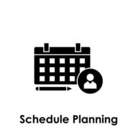 Kalender, Benutzer, Zeitplan Planung Vektor Symbol Illustration