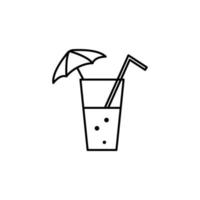 tropisk cocktail vektor ikon illustration