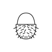 Kokosnuss Gliederung Vektor Symbol Illustration