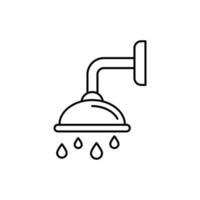 Dusche, Wasser Vektor Symbol Illustration