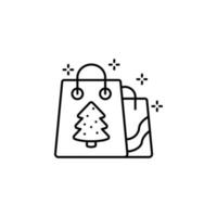 Paket, Geschenk, Baum Vektor Symbol Illustration