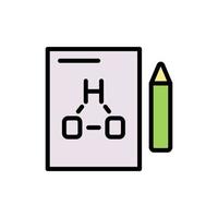 Papier, Bleistift, Chemie Element Vektor Symbol Illustration