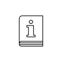 die Info, Buch, Information Vektor Symbol Illustration