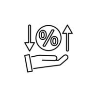 finanziell Prozentsatz Vektor Symbol Illustration