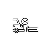 Versicherung, Unfall, Tod, Auto Absturz Vektor Symbol Illustration