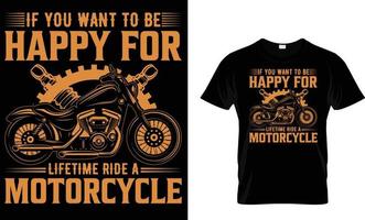 motorcykel t-shirt design vektor