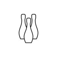 bowling gränd tecken vektor ikon illustration