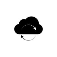 Wolke Synchronisation Vektor Symbol Illustration