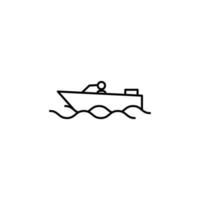 Bootfahren Zeichen Vektor Symbol Illustration