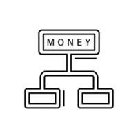 Geld, Strategie, Finanzen Vektor Symbol Illustration