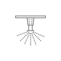 Notfälle, Sprinkler Vektor Symbol Illustration
