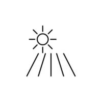Feld unter Sonne Gliederung Vektor Symbol Illustration