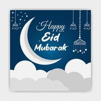 Muslim islamisch Religion eid Mubarak 2023, Ramadan Eid al-Fitr Feier Vorlage, glücklich eid Festival Sozial Medien Vorlage vektor