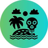 Totenkopf-Insel-Vektor-Icon-Design vektor